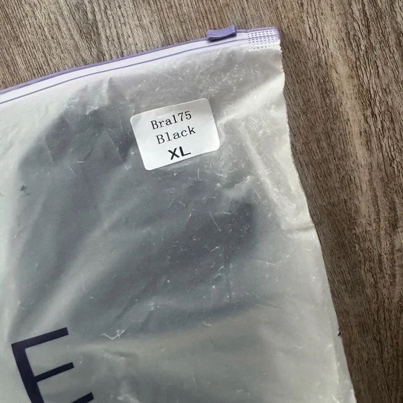 NWT SHECURVE Seamless Deep V Push-up Wireless Bra - BLACK - Picture 7 of 11